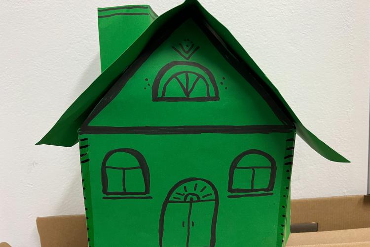 Green paper house